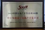 A4、2013中國房地產(chǎn)開發(fā)企業(yè)500強