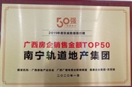 榮獲2019廣西房企銷售金額TOP50獎項(xiàng)